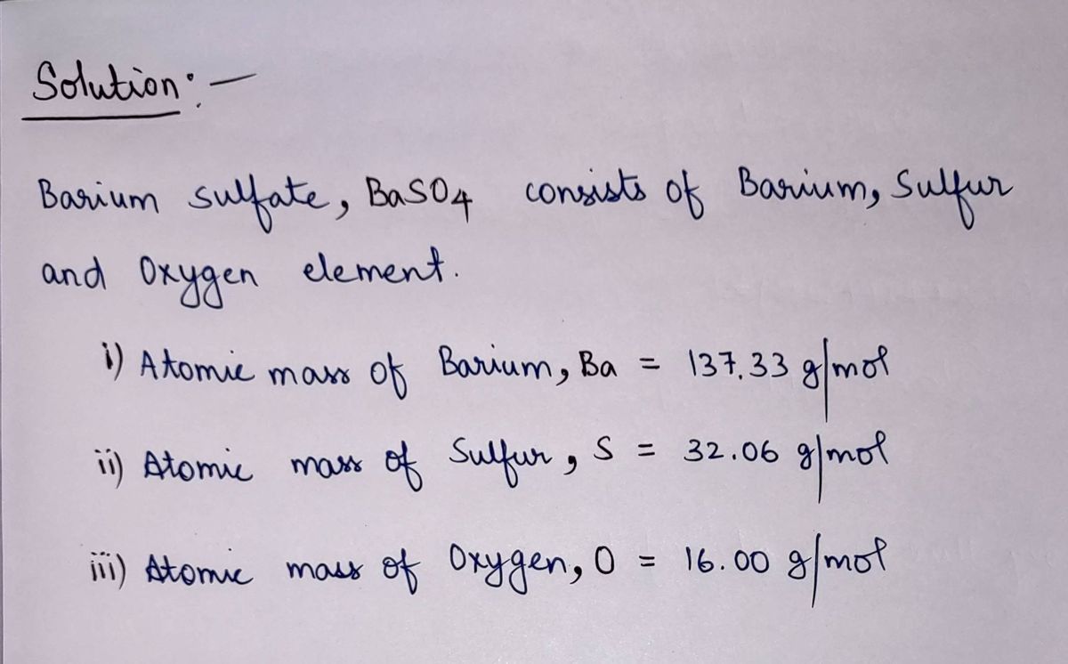 Chemistry homework question answer, step 1, image 1